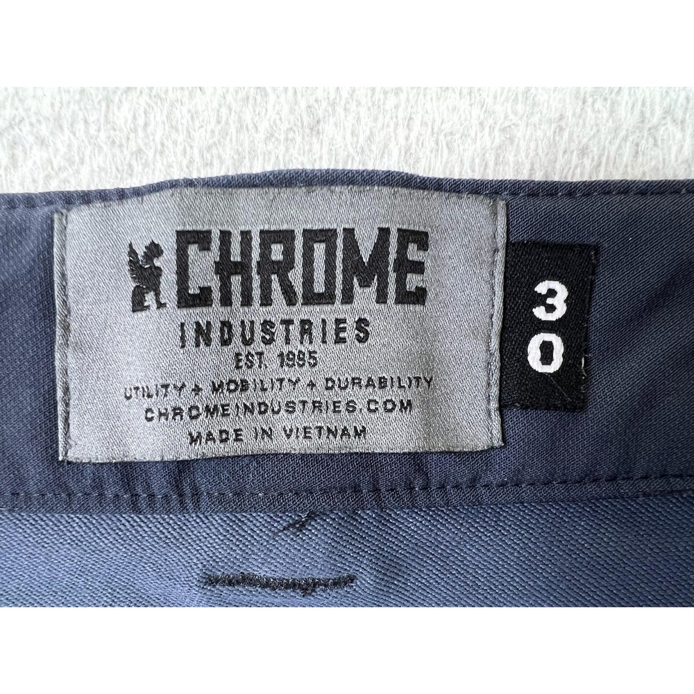 Chrome Industries Biker Shorts Mens 30 Blue Nylon Spandex Stretch 14" Inseam - Picture 7 of 15